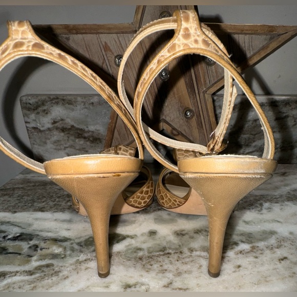 DIOR Embossed Ankle Strap Heel 38.5 - Picture 12 of 14